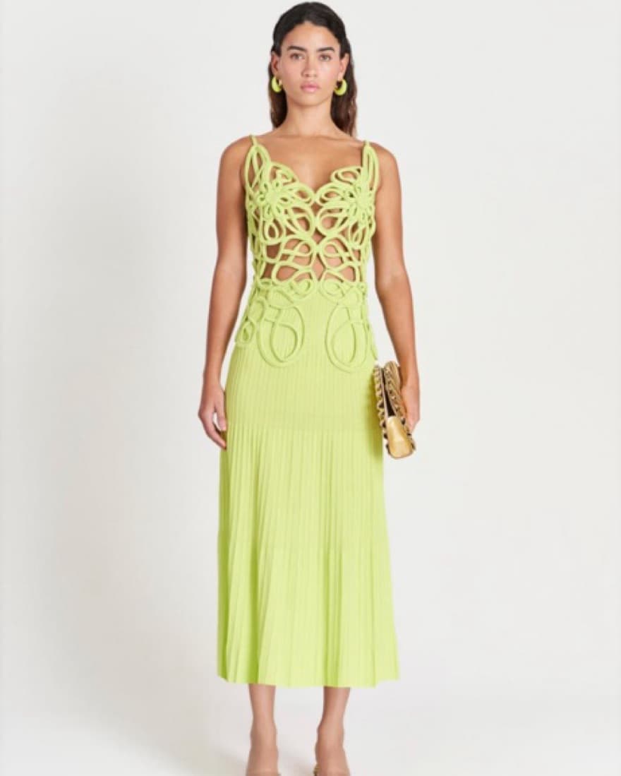 Cult Gaia Nalda Knit Dress In Mantis - Image 3