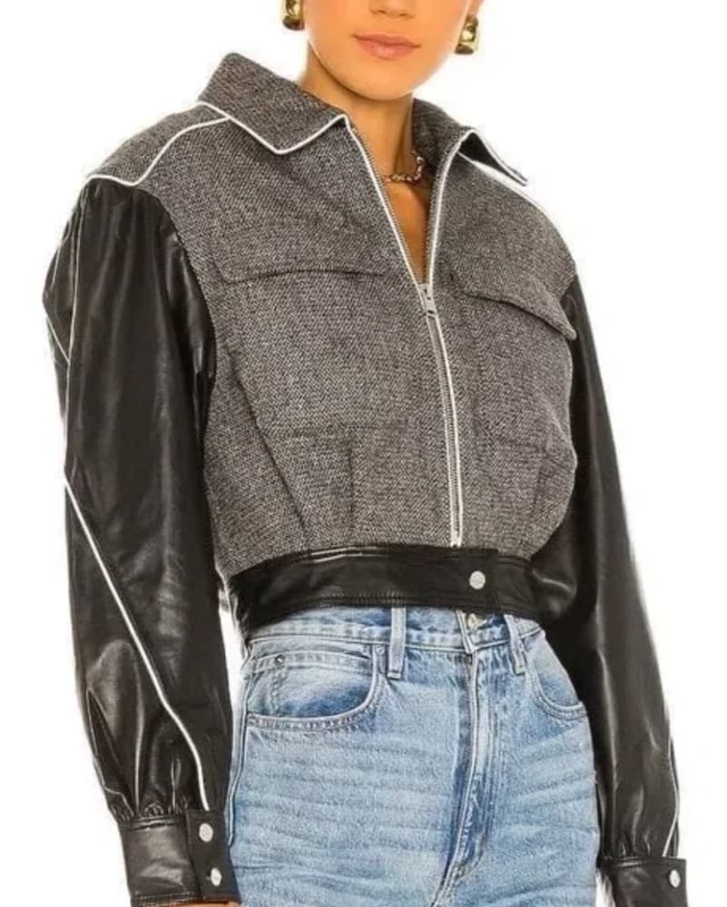 La Marque Leather Bomber Jacket - Image 3