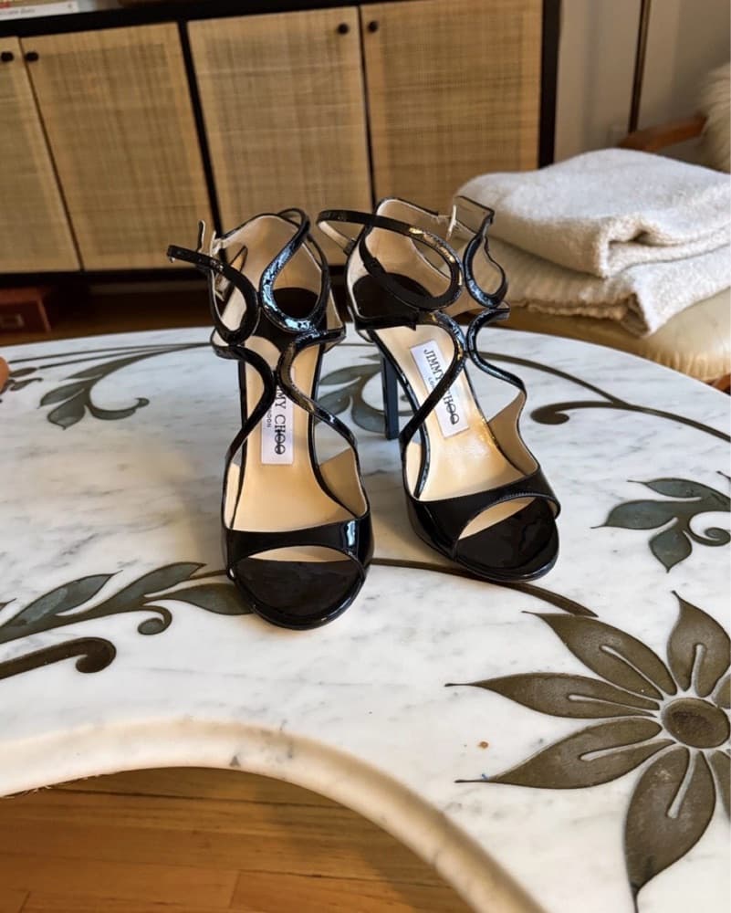 Jimmy Choo Black Strappy Heels Size 36 - Image 2