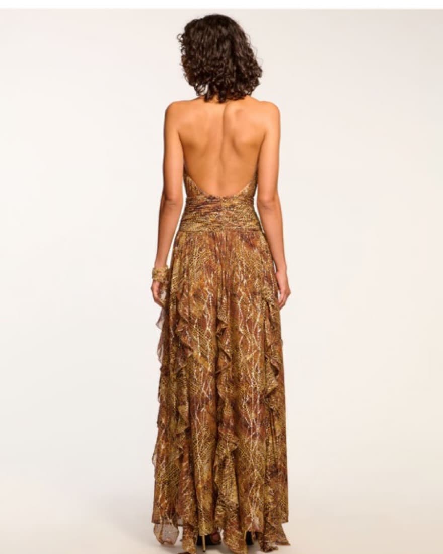 Emerance Plunging Halter Gown - Image 2