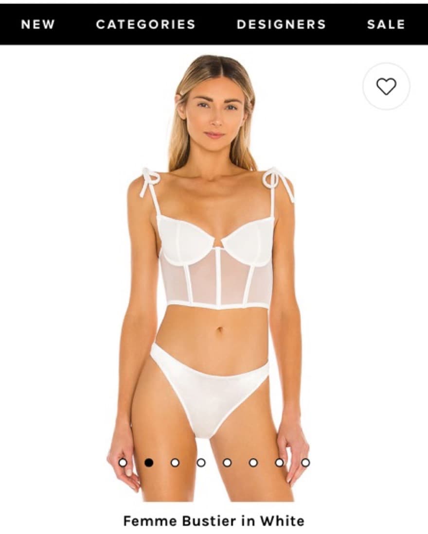 Kat The Label Femme Bustier in White - Image 2