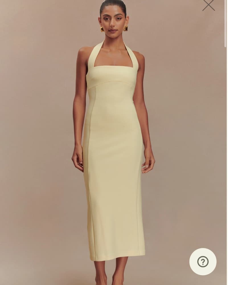 Meshki Butter Yellow Halter Dress  - Image 2