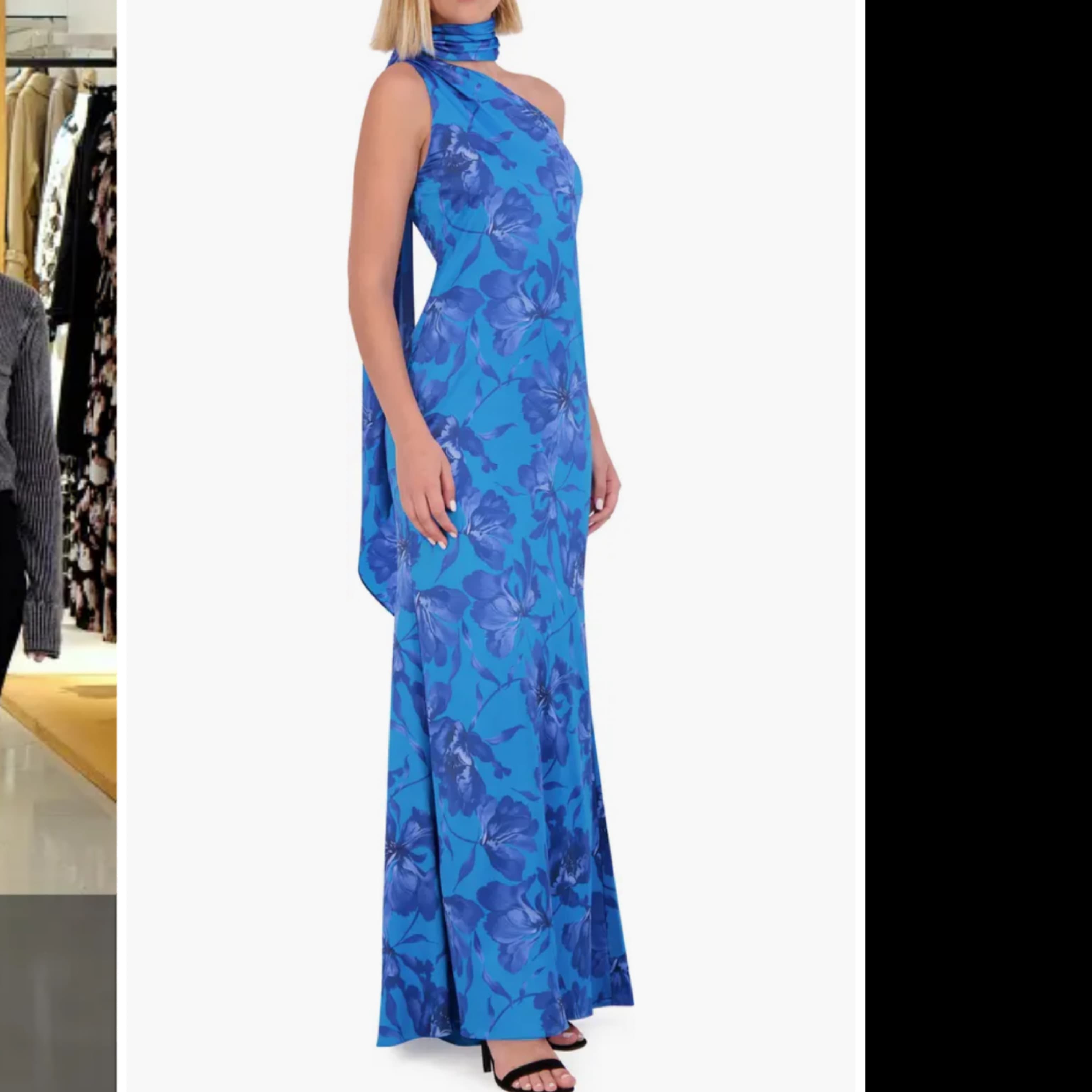 Blue Floral Formal Dress - Image 2