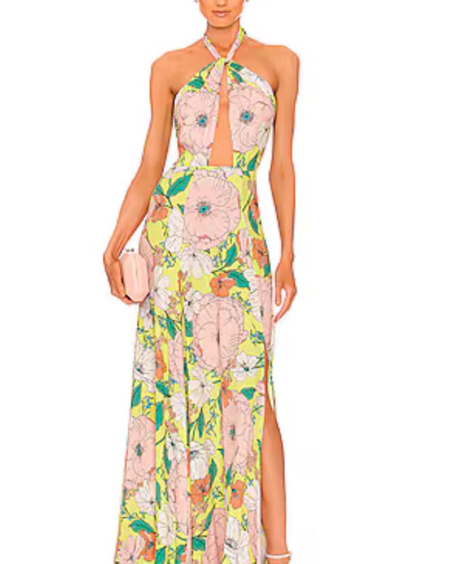 Zandra Maxi Dress in Spring Lime AFRM - Image 2