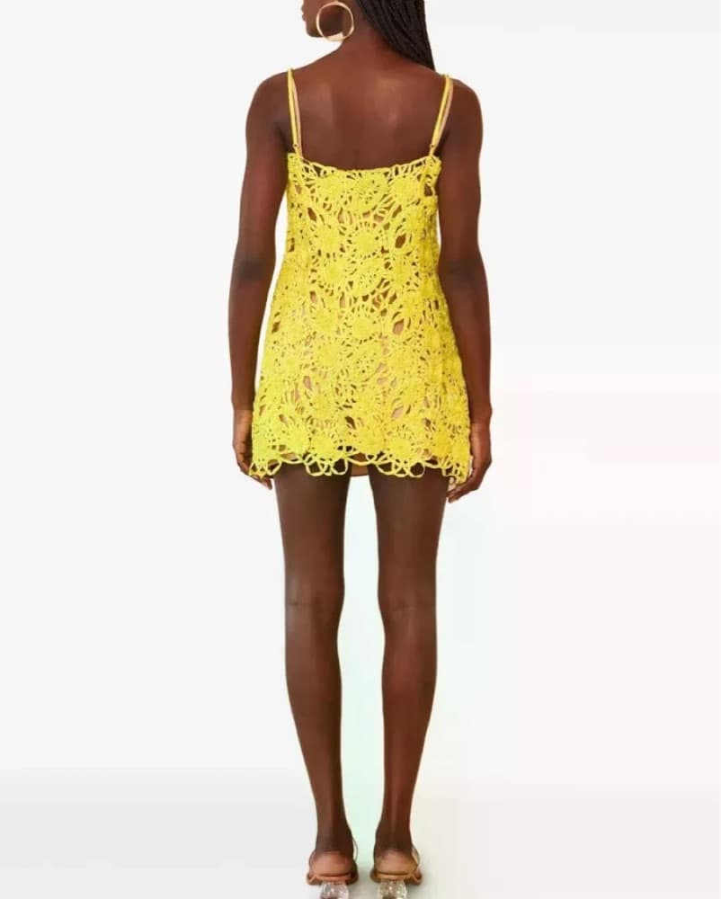 Cult Gaia Shaunez Crochet Mini Dress - Image 3
