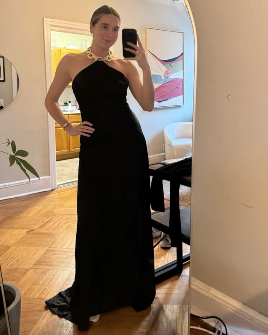STAUD Black Halter Neck Gown - Image 6