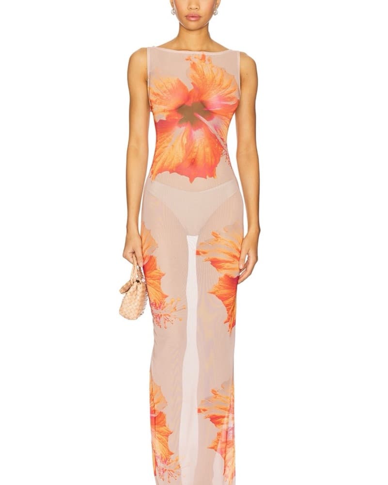 Vibrant Floral Maxi Dress - Image 1