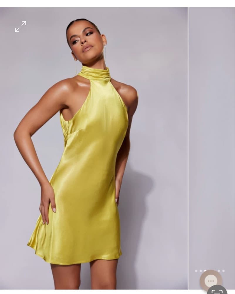 Meshki Vibrant Yellow Halter Dress - Image 1