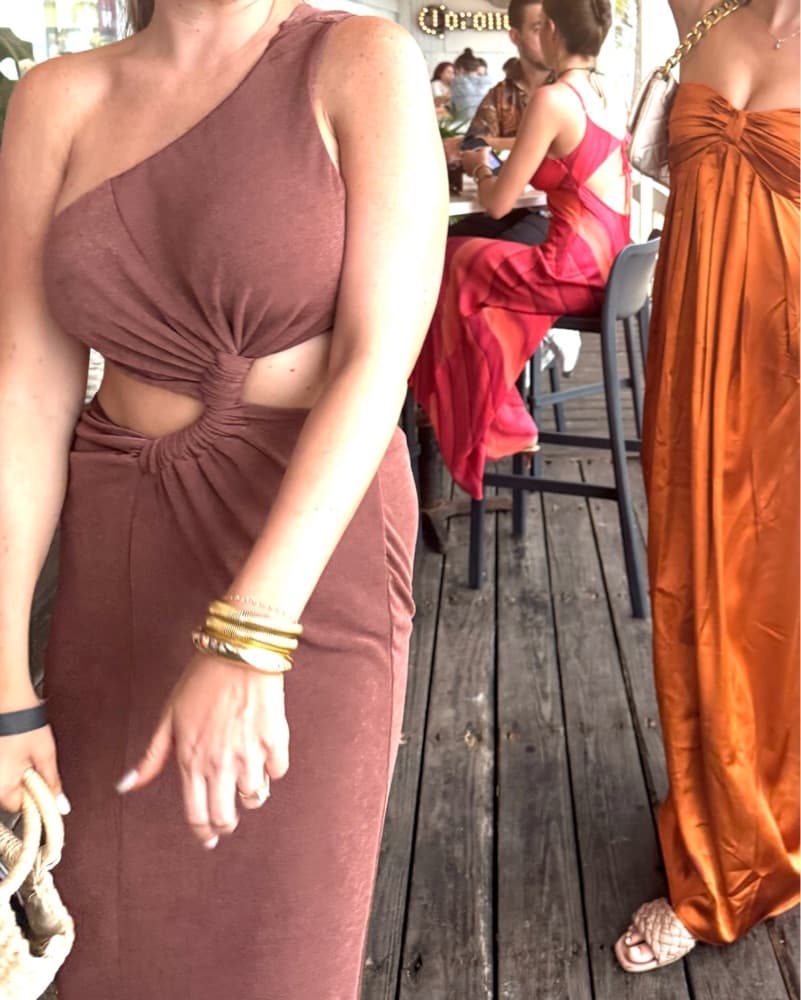 Elegant One-Shoulder Maxi Dress - Image 2