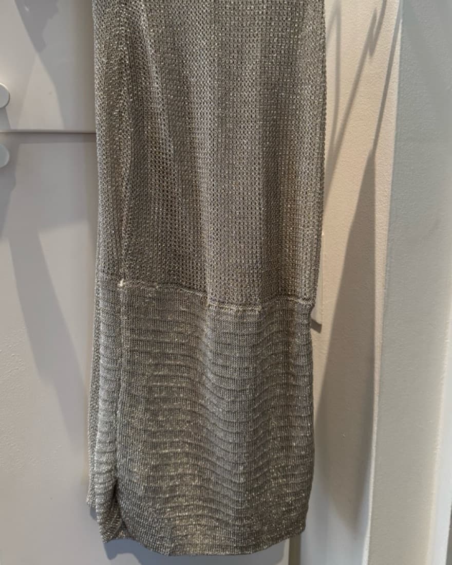 Gold Knit Skirt - Image 3