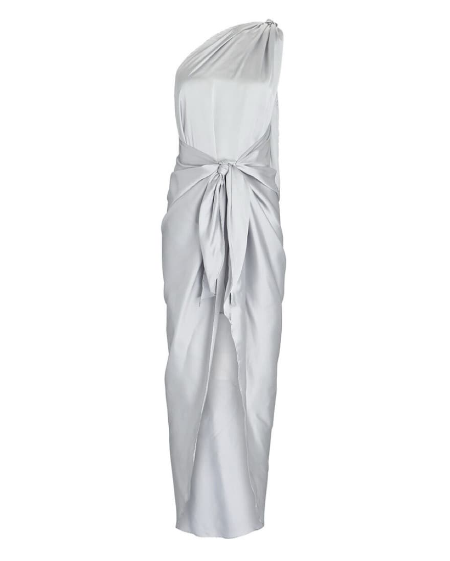 Baobab Marea Tie Front Dress - Silver - Image 1