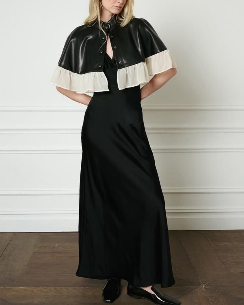 Leather Cape Jacket WeWoreWhat - xs - Image 5