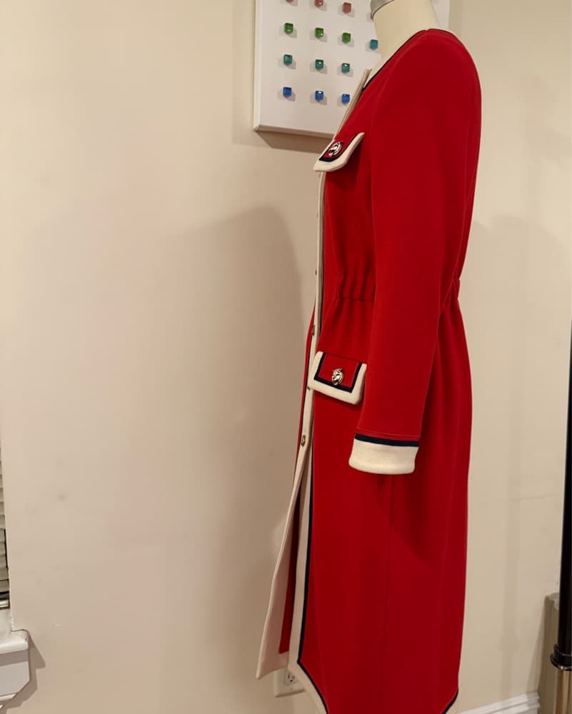 Gucci Red Coat with Embellishments - Image 4