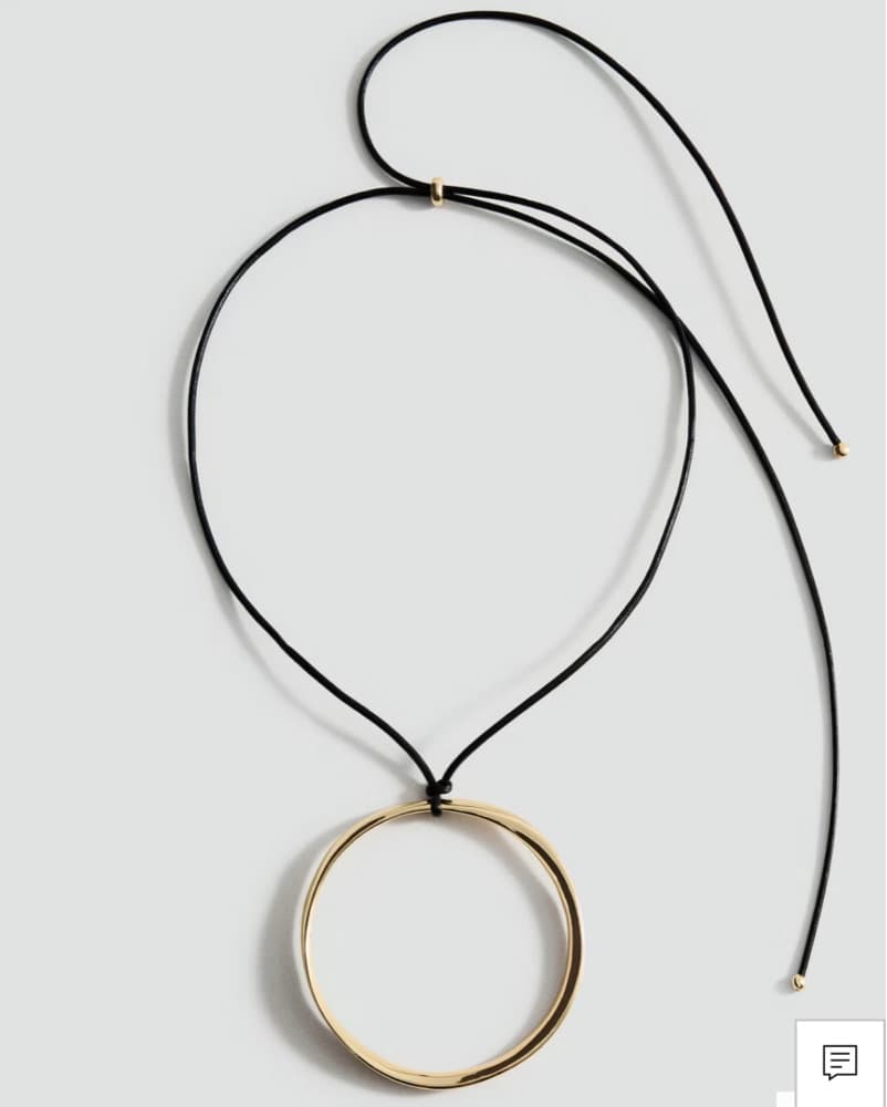 Hoop Pendant Necklace Mango - Image 1