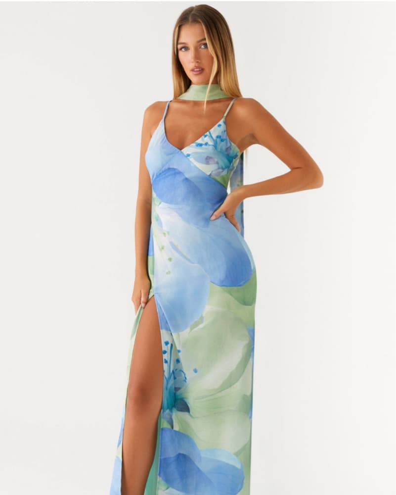 Floral Scarf Dress - Image 1