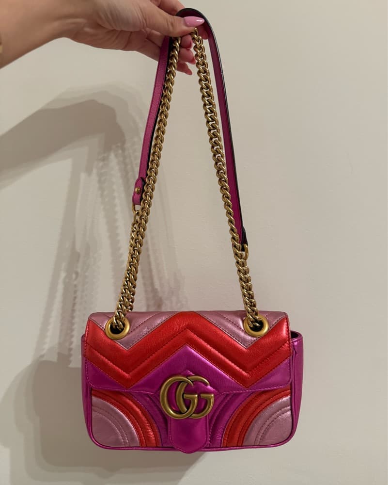 Vibrant Gucci Pink Red Crossbody Bag - Image 1