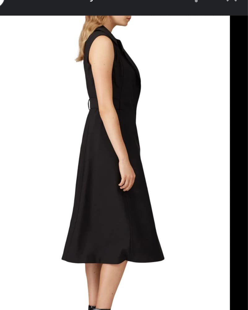 Black Belted Wrap Dress  - Image 2