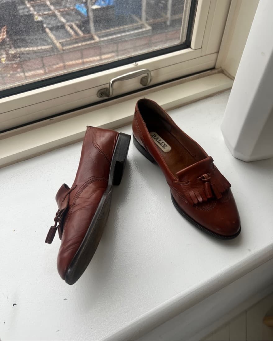 Vintage Bally Leather Loafers - Image 3