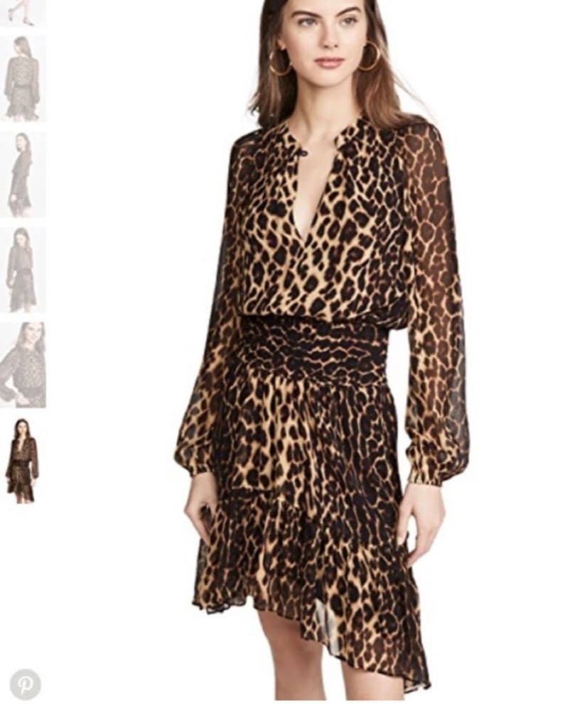 A.L.C. Sidney Leopard Print Dress - Image 1