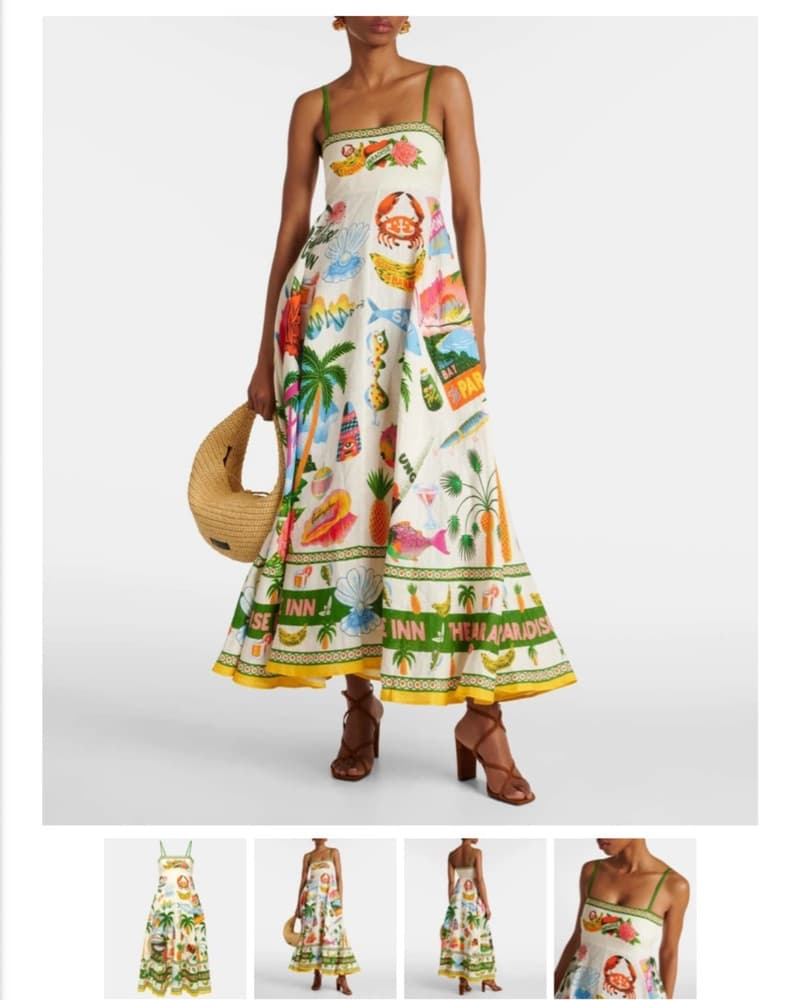  Paradiso Sundress Tropical Midi Dress - Image 3