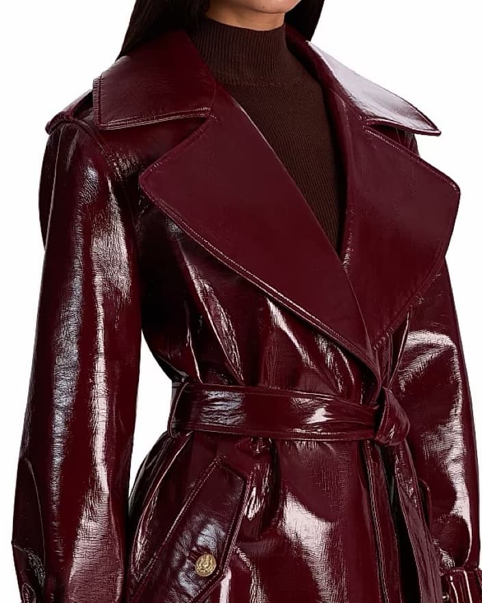 $995 Alice & Olivia Oxblood Trench Coat - Image 2