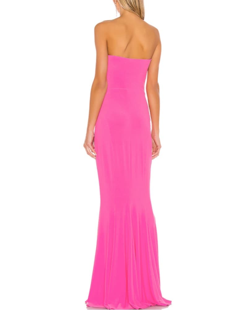 Strapless Fishtail Gown in Orchid Pink - Image 2