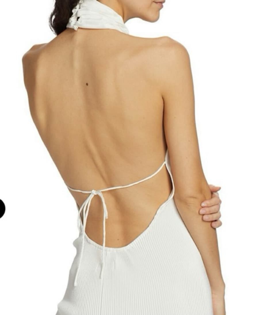 L’IDEE Klum Satin Mini Dress In Blanc - Image 6