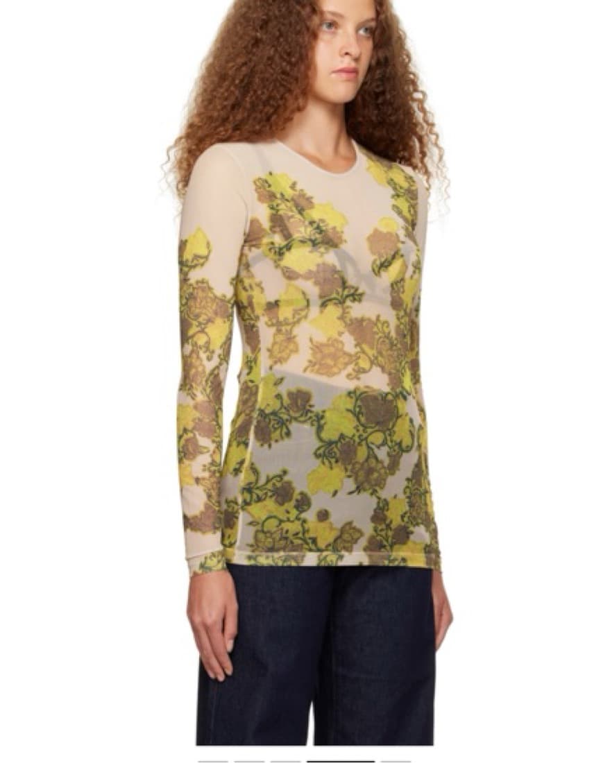 DRIES VAN NOTEN Pink Floral Long Sleeve  - Image 3