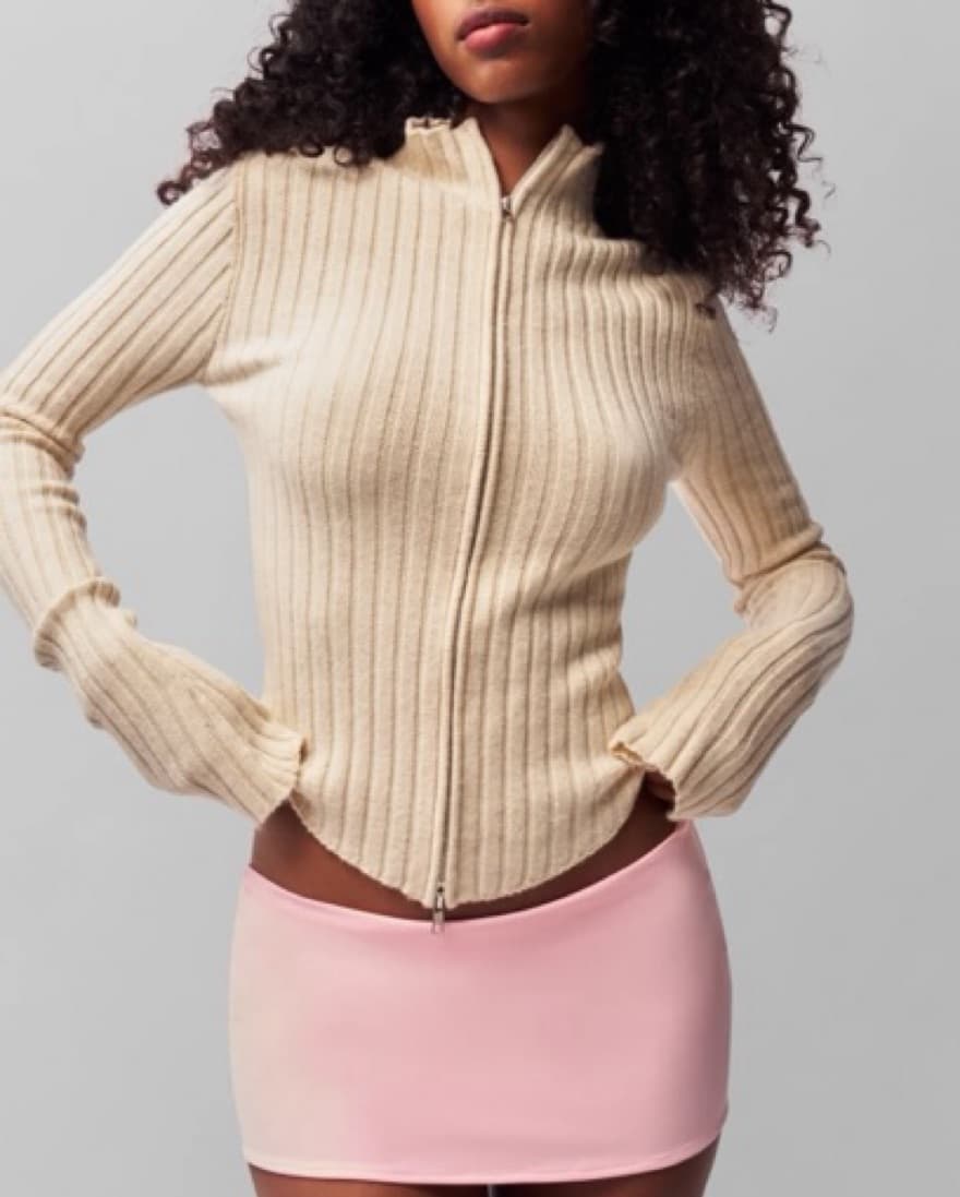 Danielle Guzio Zip Up Sweater - Image 1