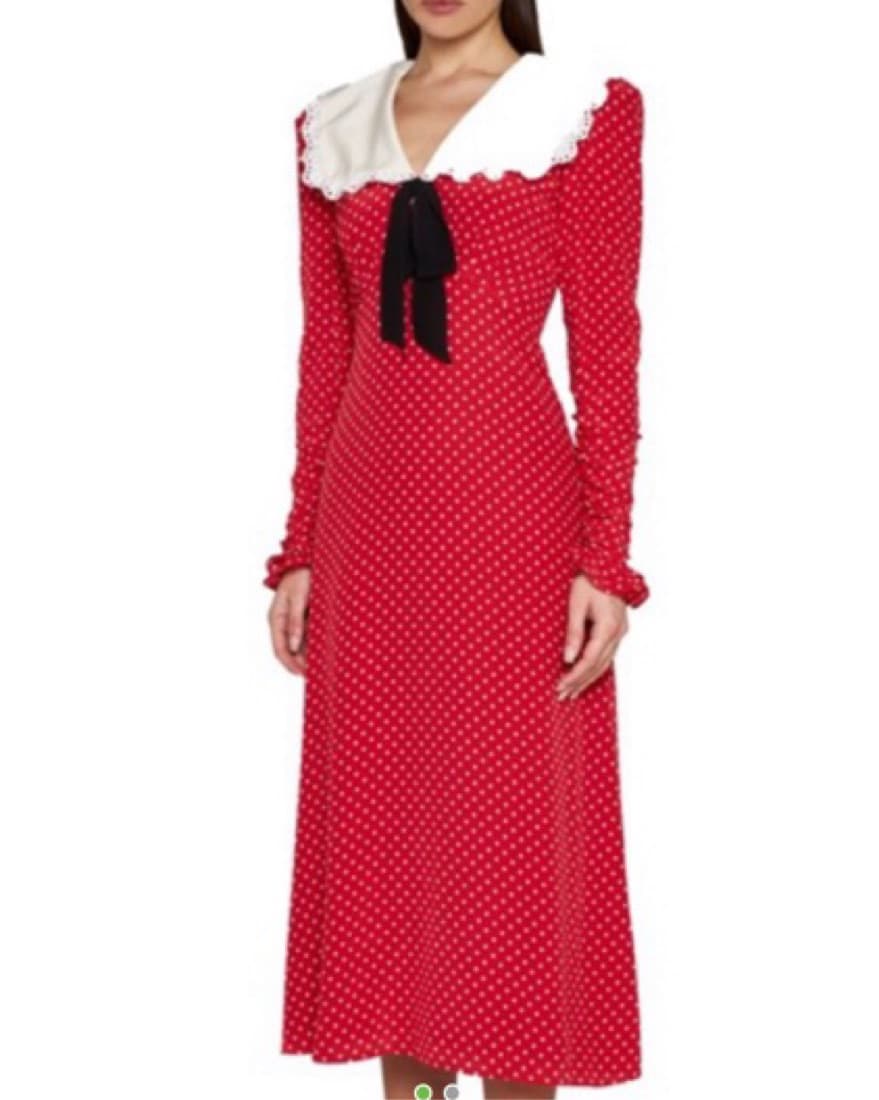 Alessandra Rich Polka-Dot Printed Dress - Image 2