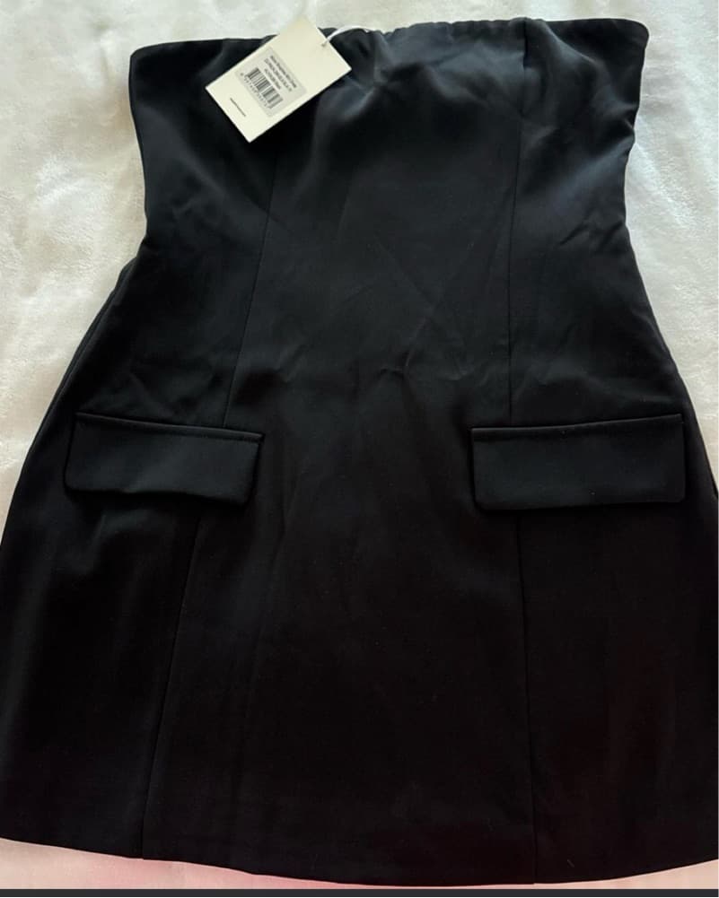 strapless black formal dress - Image 2