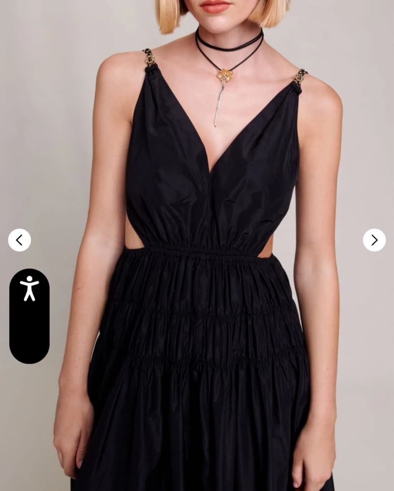 Maje Black Tiered Maxi Dress - Image 3