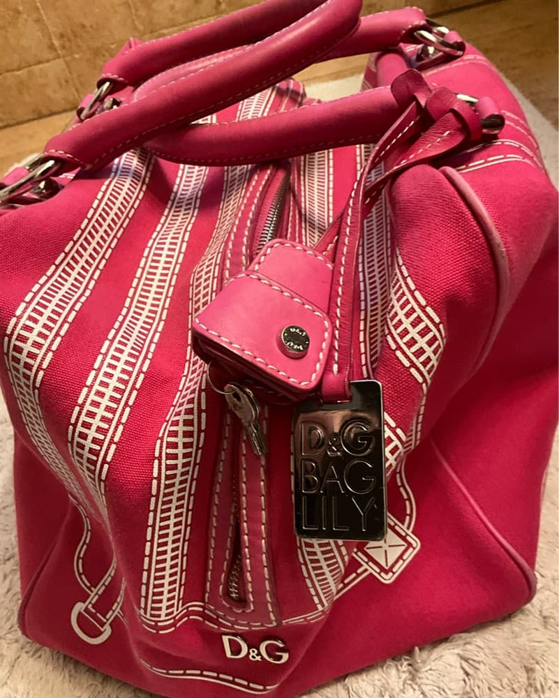 Vibrant Fuchsia D&G Canvas Travel Bag - Image 1