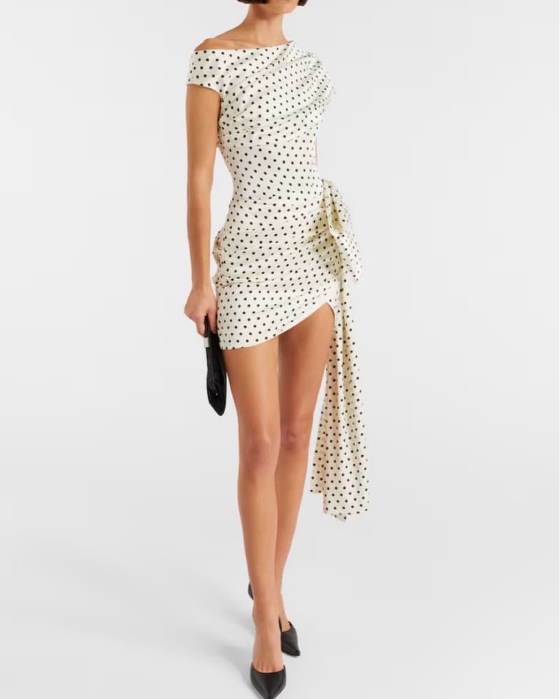 Self Portrait Mini Polka Dot Dress  - Image 1