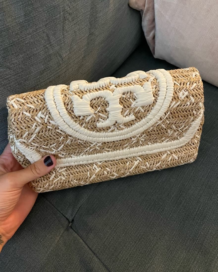 Tory Burch Fleming Straw Clutch - Image 2