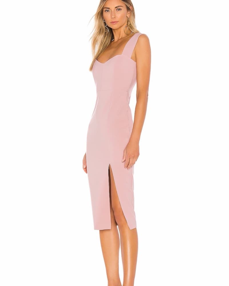Divine Midi Dress In Dusty Pink - Image 2