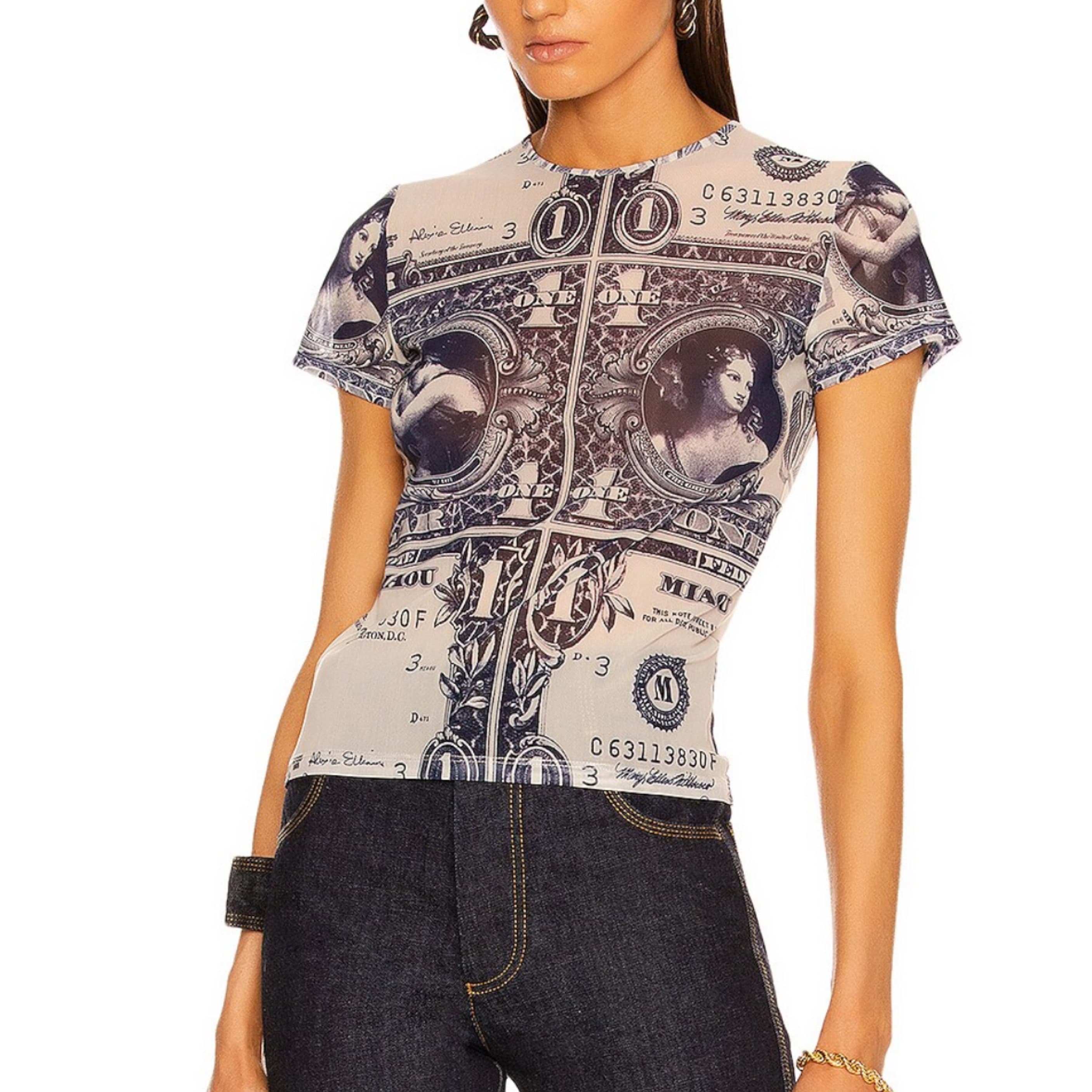 Mesh Miaou Money Tee - Image 1