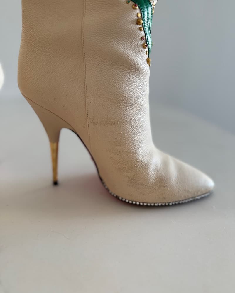 Gucci Runway Intarsia Cowboy Boots - Image 5