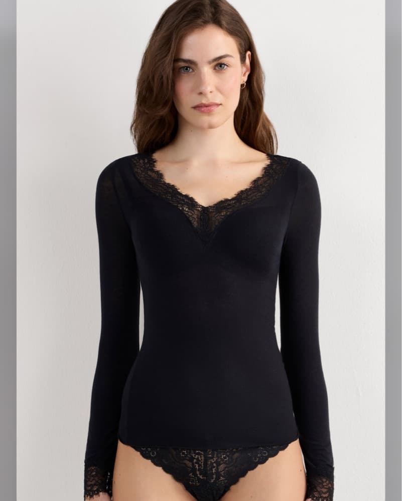 Intimissimi Ultralight Cashmere Lace Top - Image 2