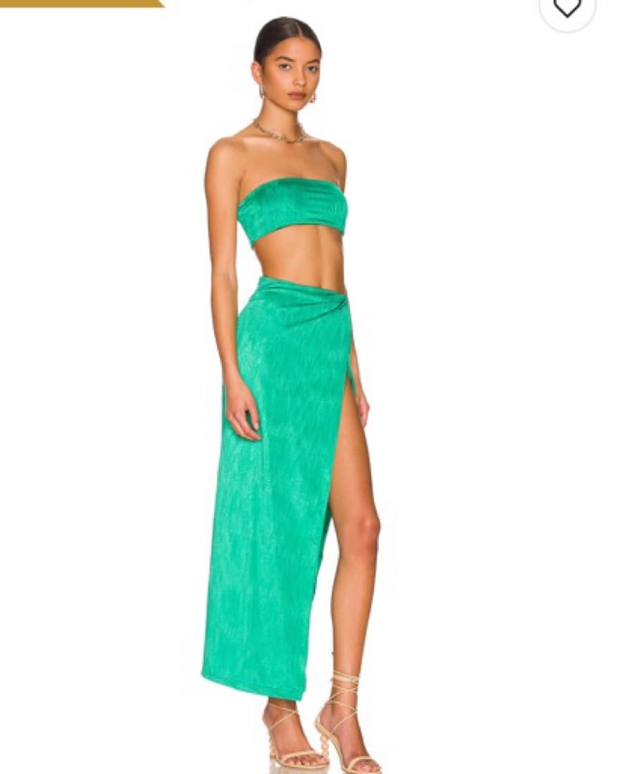 Vibrant Green Strapless Cutout Maxi Dress - Image 3