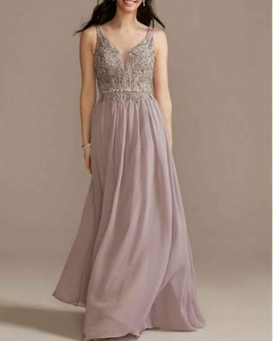 David's Bridal Lavender Prom Dress - Image 3