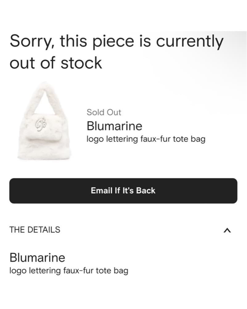 Blue Marine Faux Fur B-logo Handbag - Image 6