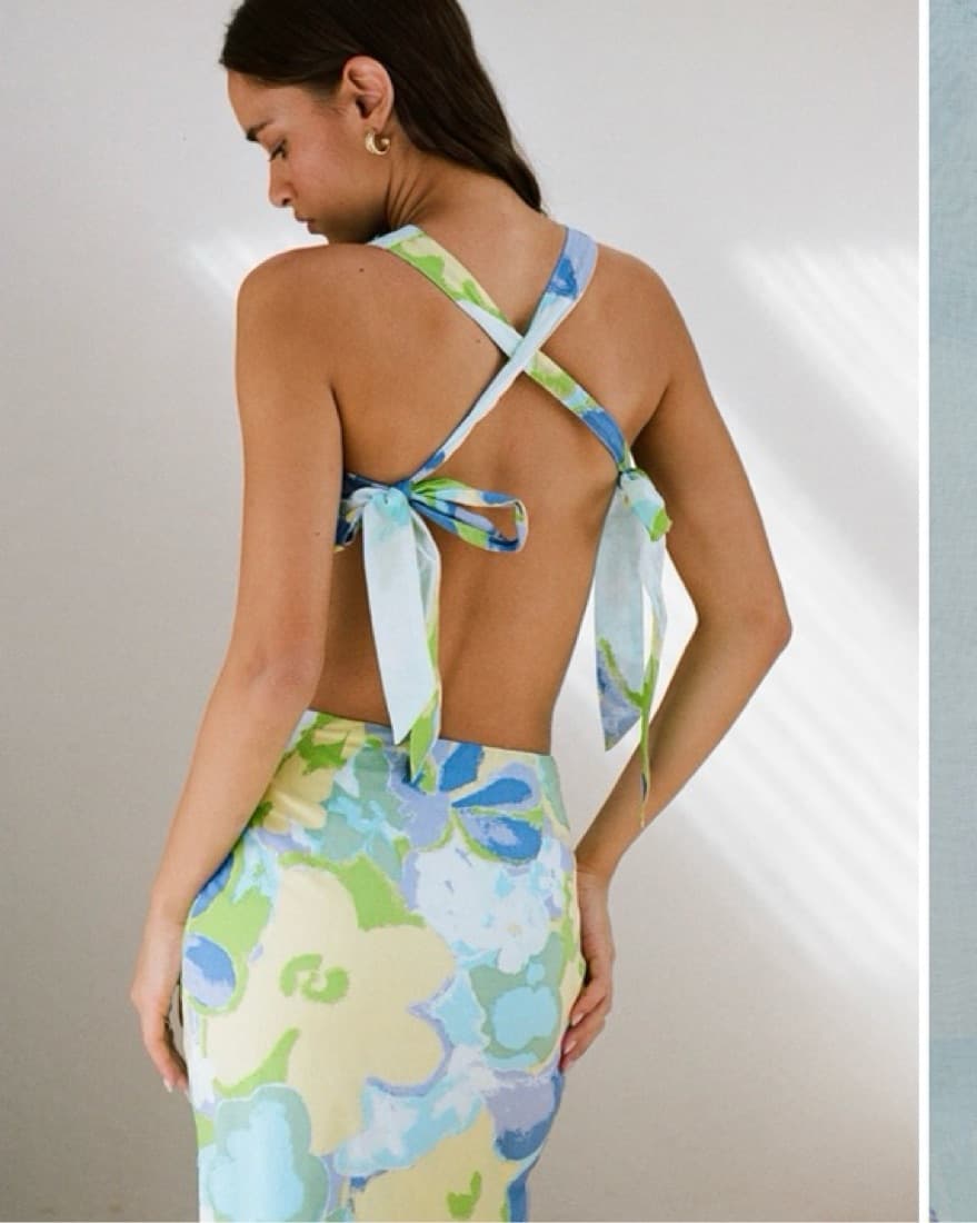Sabo Skirt Florence Tie Top And Skirt - Image 2