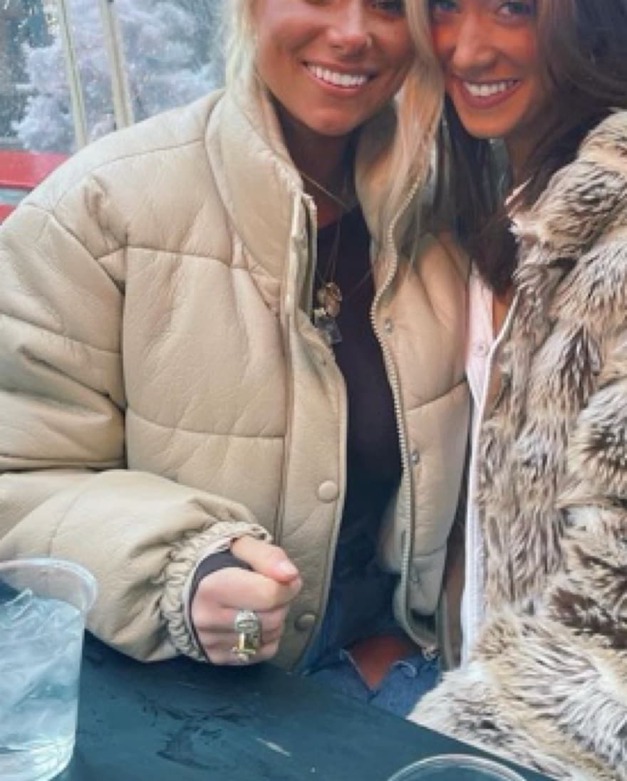 Faux Leather Puffer Coat  - Image 1