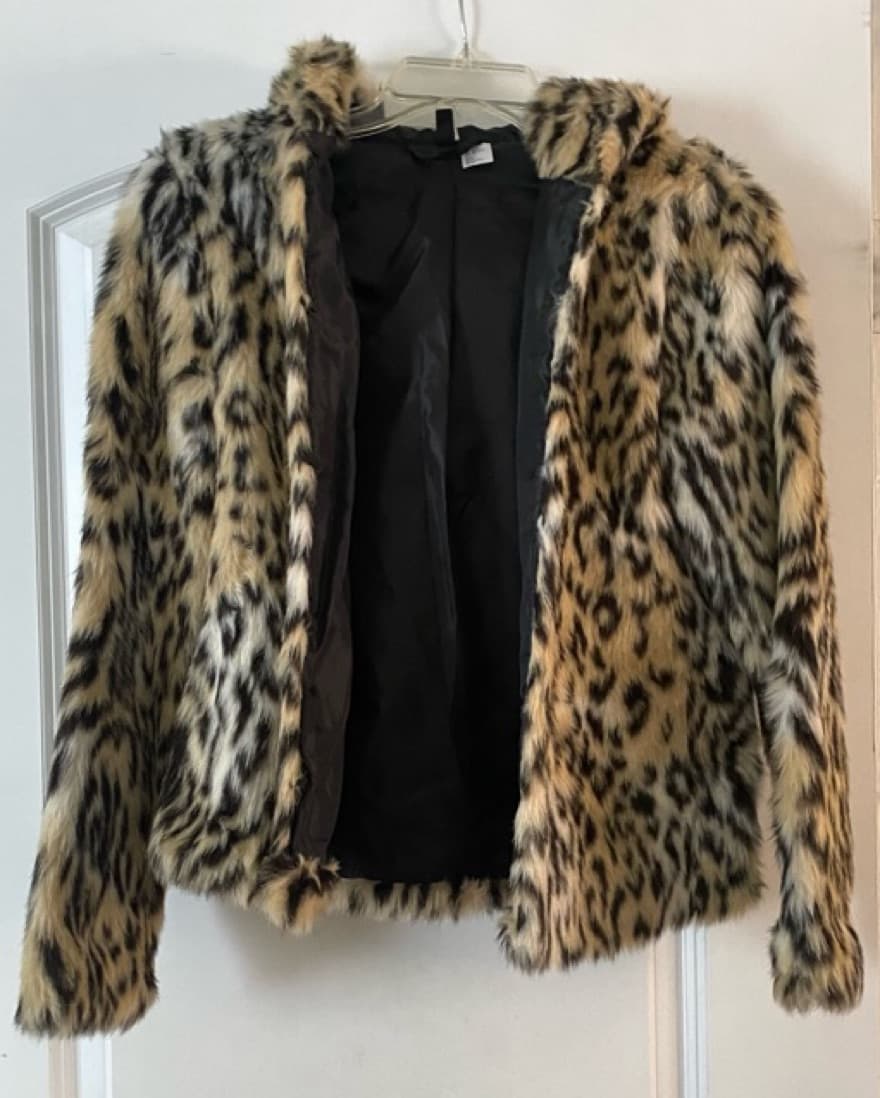 Fierce Leopard Print Faux Fur Jacket - Image 1