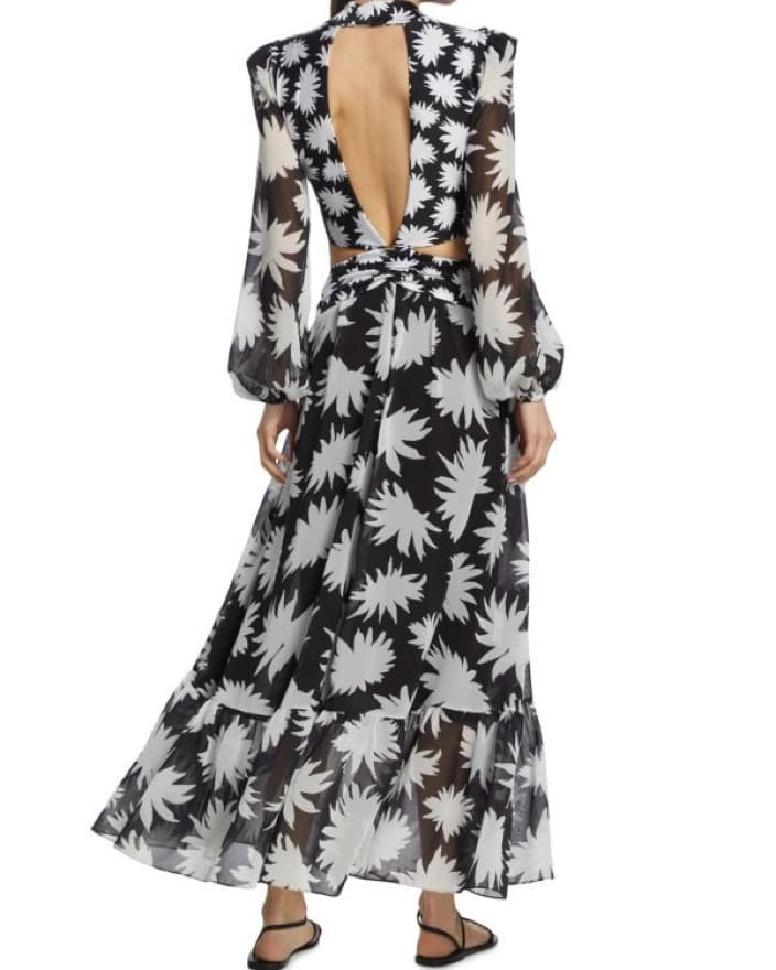 PATBO Dahlia Print Cut Out Maxi Dress - Image 4
