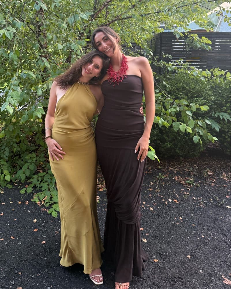 Brown Zara Draped Strapless Dress - Image 2