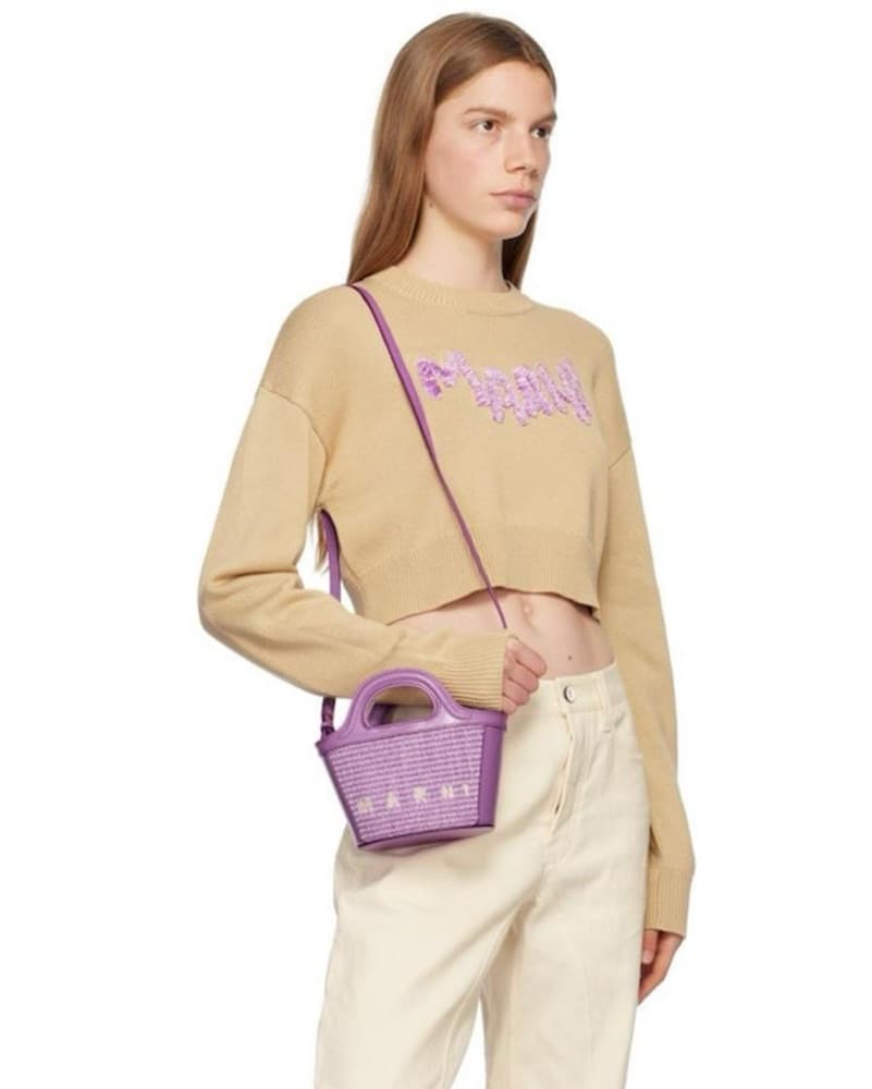 Marni Purple Tropicalia Micro Tote - Image 3