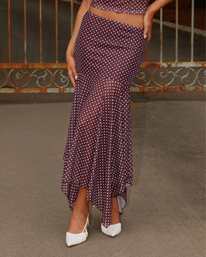 Cutest Burgundy Maxi Skirt - Image 1