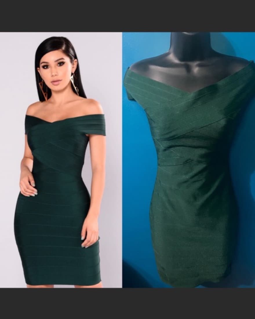 Fashion Nova green Bondage Dress  - Image 1